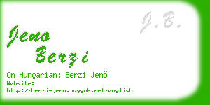jeno berzi business card